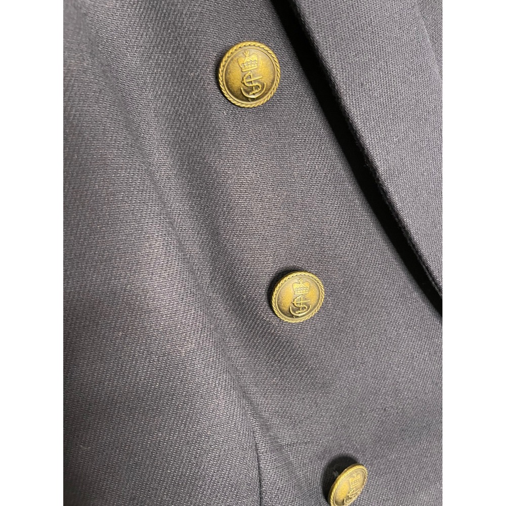 Boden Women's Size 10 Navy Blue Double Breasted Crest Button Blazer NWT - Picture 5 of 12